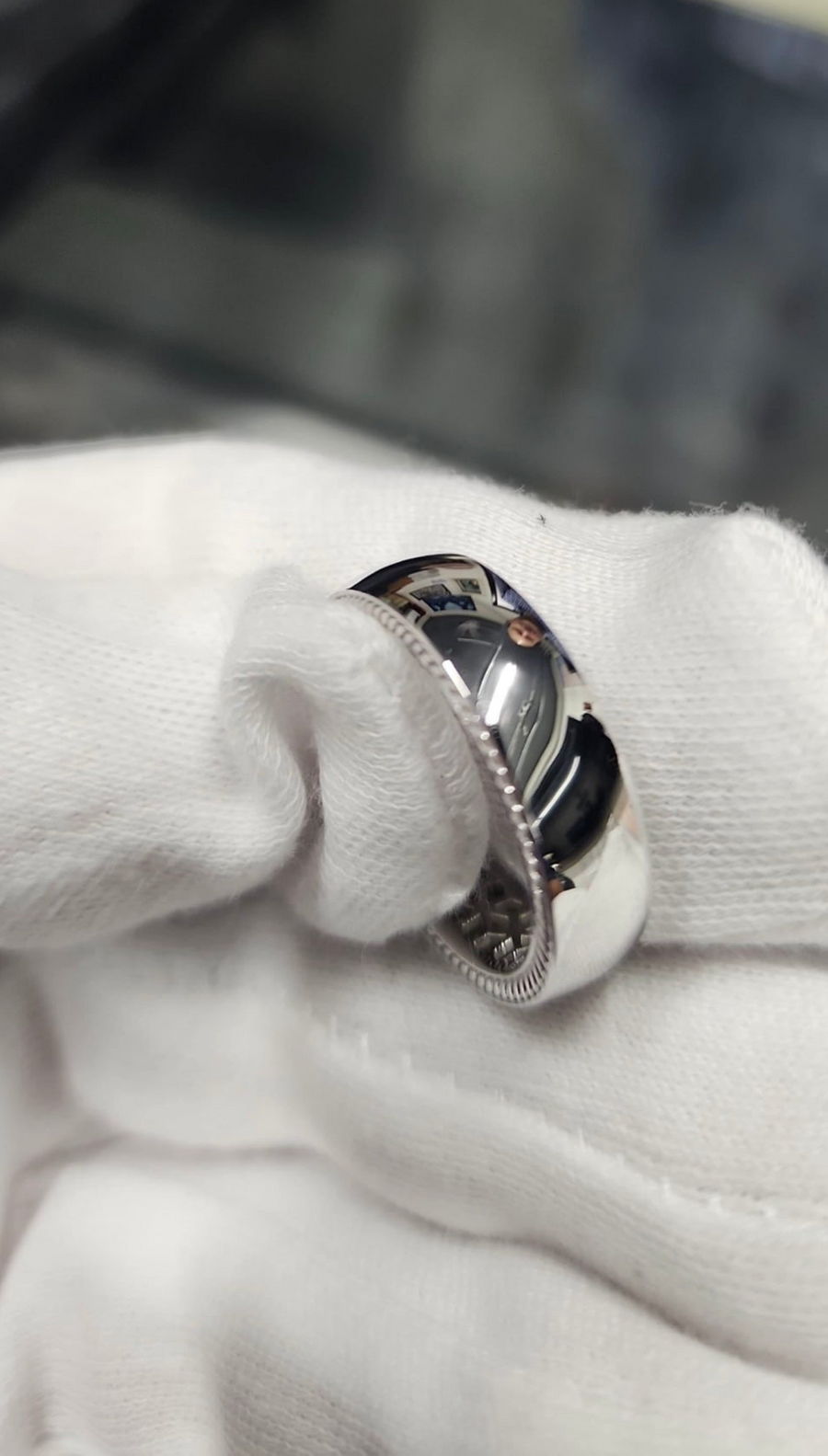 Finished custom braided gold ring