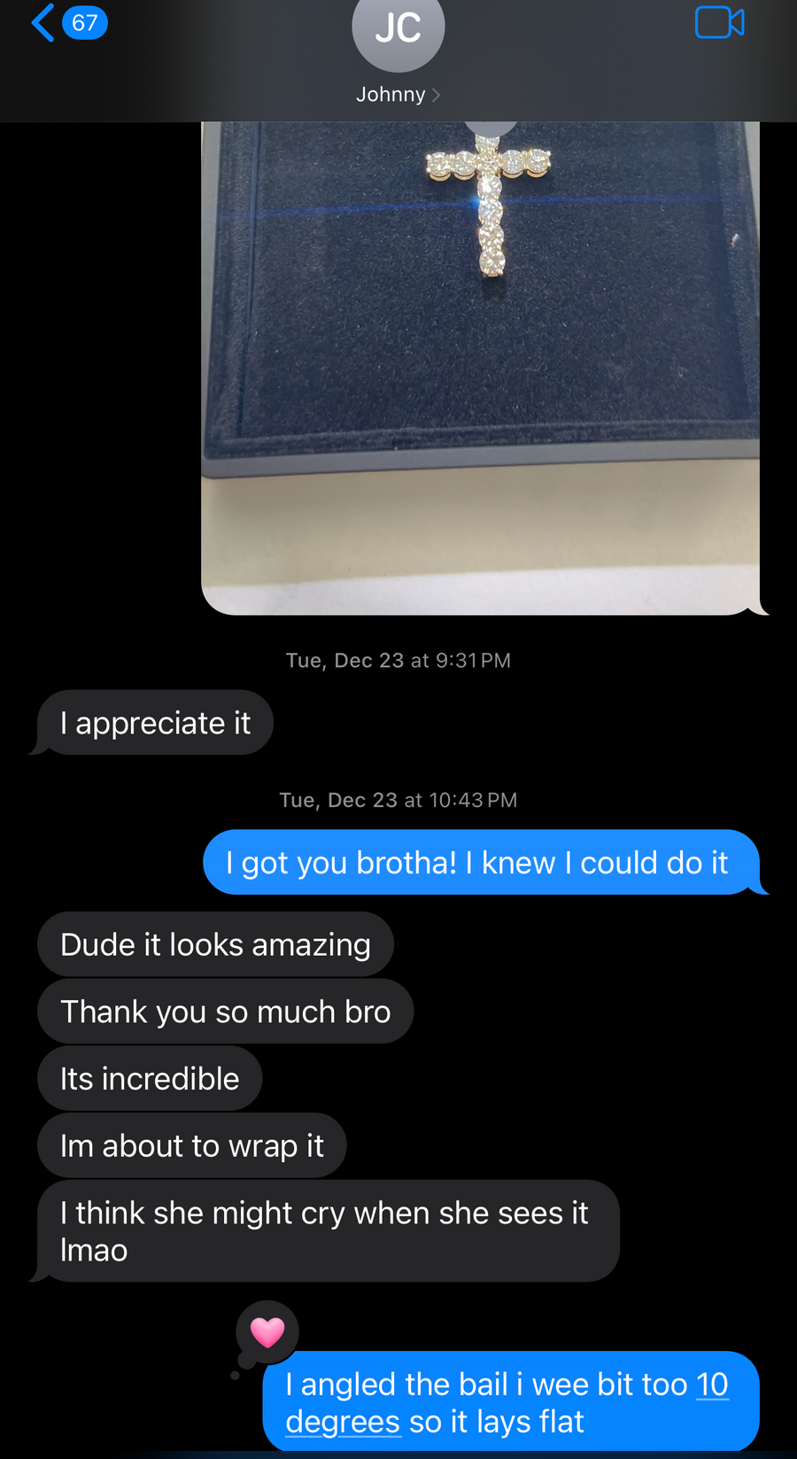 Original message from Johnny